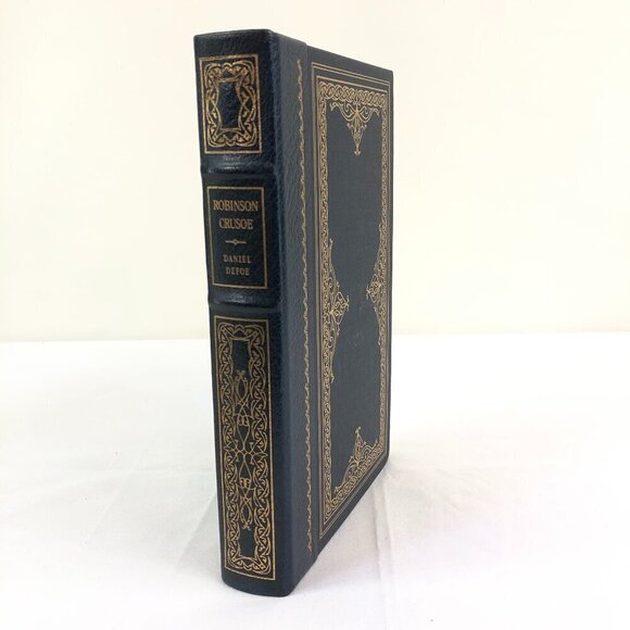 The Franklin Library Robinson Crusoe Novel By Daniel Defoe - Picture 1 of 8